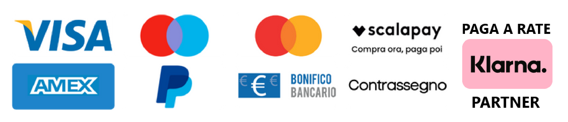 Metodi di pagamento accettati